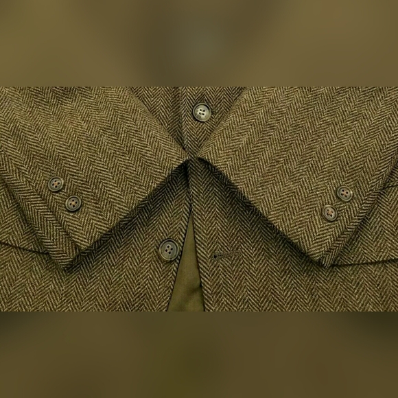 Vtg J. Press Tweed Herringbone Blazer Wool Jacket - Picture 6 of 9